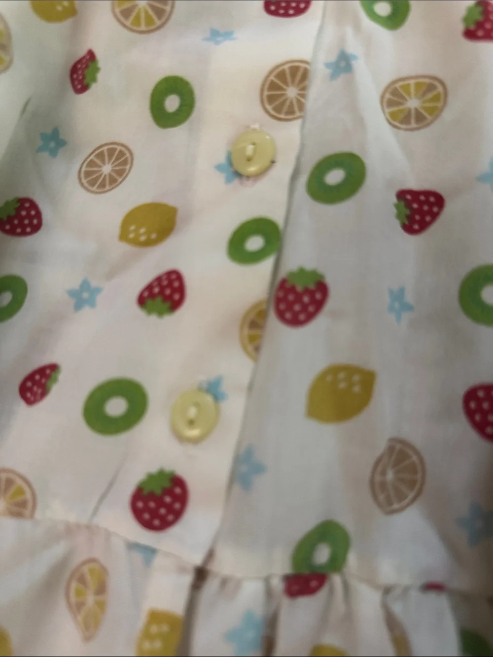 Laura Ashley Cream 100% Cotton Baby Girls 24 Months Fruit Summer Retro Dress